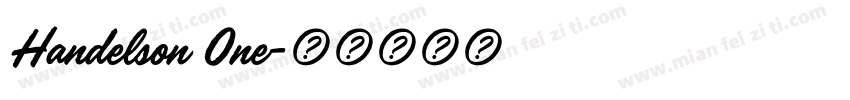 Handelson 0ne字体转换